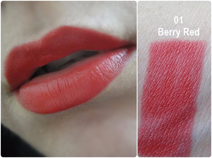 Lakme enrich lip crayon 01 Berry Red swatches